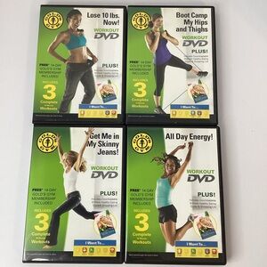 GOLDS GYM: lot of 4 workout DVD’s
